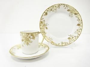 Noritake　ノリタケ　金彩　花　トリオ
